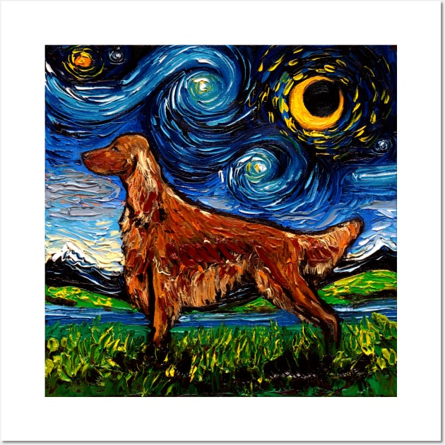 Irish Setter Starry Night Wall Art by sagittariusgallery